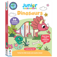 White Smoke Junior Kaleidoscope Colouring Kit - Dinosaurs Kids Craft Kits