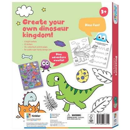 White Smoke Junior Kaleidoscope Colouring Kit - Dinosaurs Kids Craft Kits
