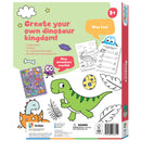 White Smoke Junior Kaleidoscope Colouring Kit - Dinosaurs Kids Craft Kits