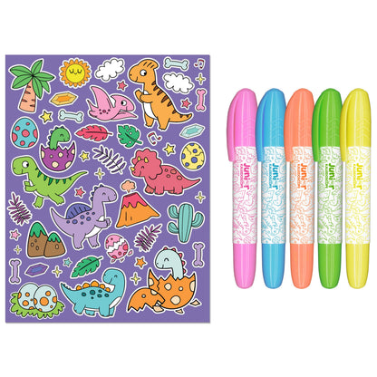 White Smoke Junior Kaleidoscope Colouring Kit - Dinosaurs Kids Craft Kits