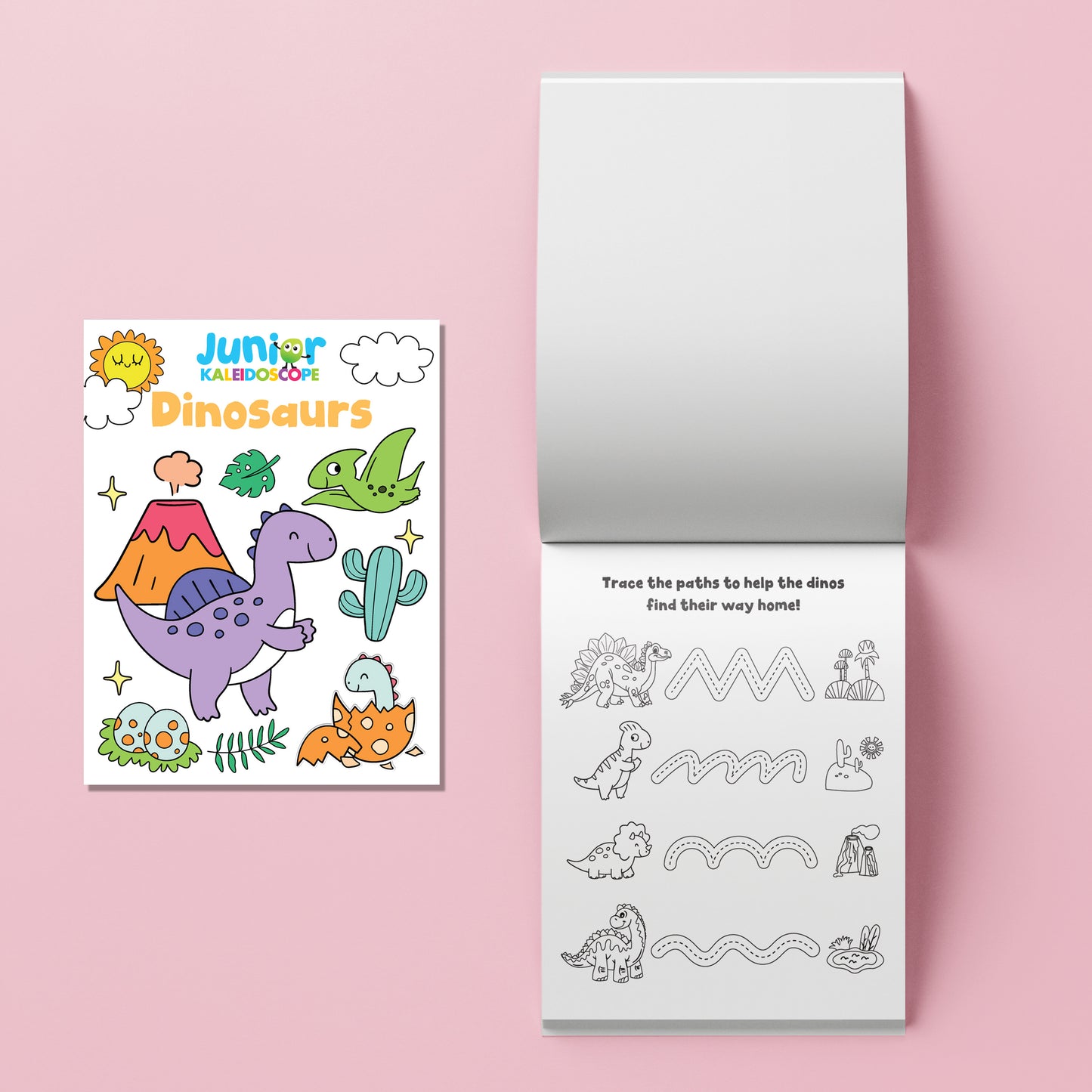 Thistle Junior Kaleidoscope Colouring Kit - Dinosaurs Kids Craft Kits