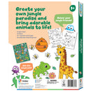 White Smoke Junior Kaleidoscope Colouring Kit - Jungle Fun Kids Craft Kits
