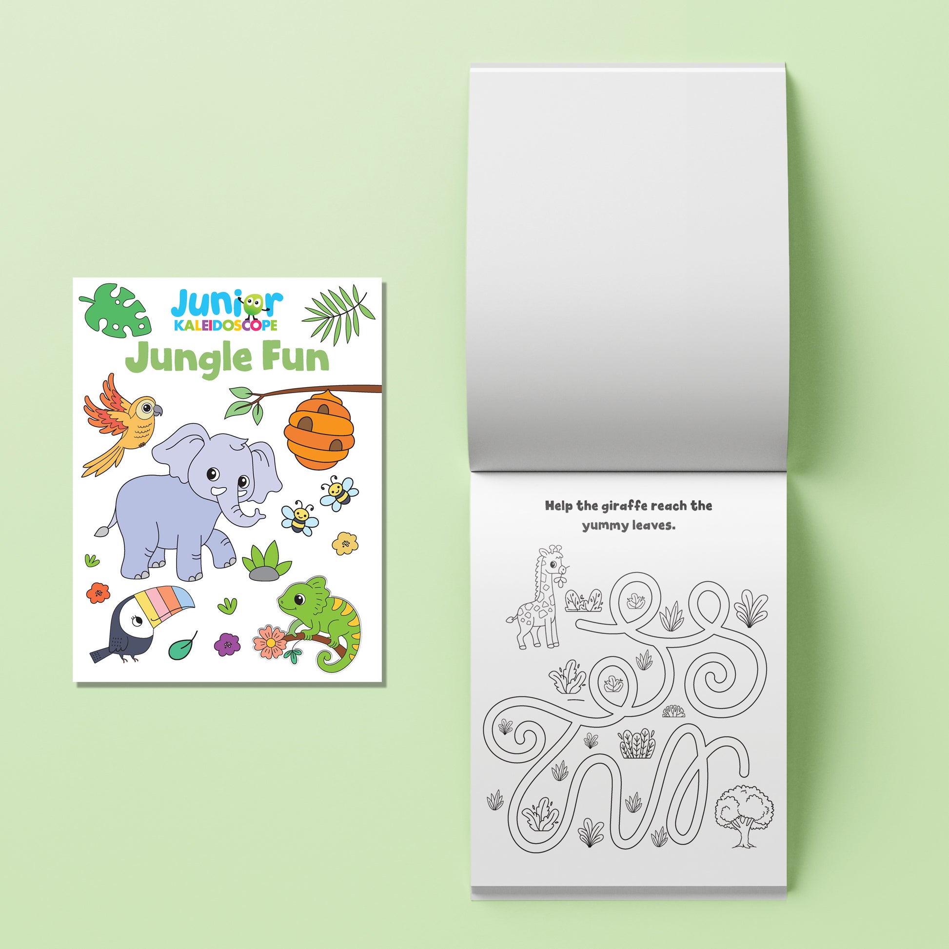 Light Gray Junior Kaleidoscope Colouring Kit - Jungle Fun Kids Craft Kits