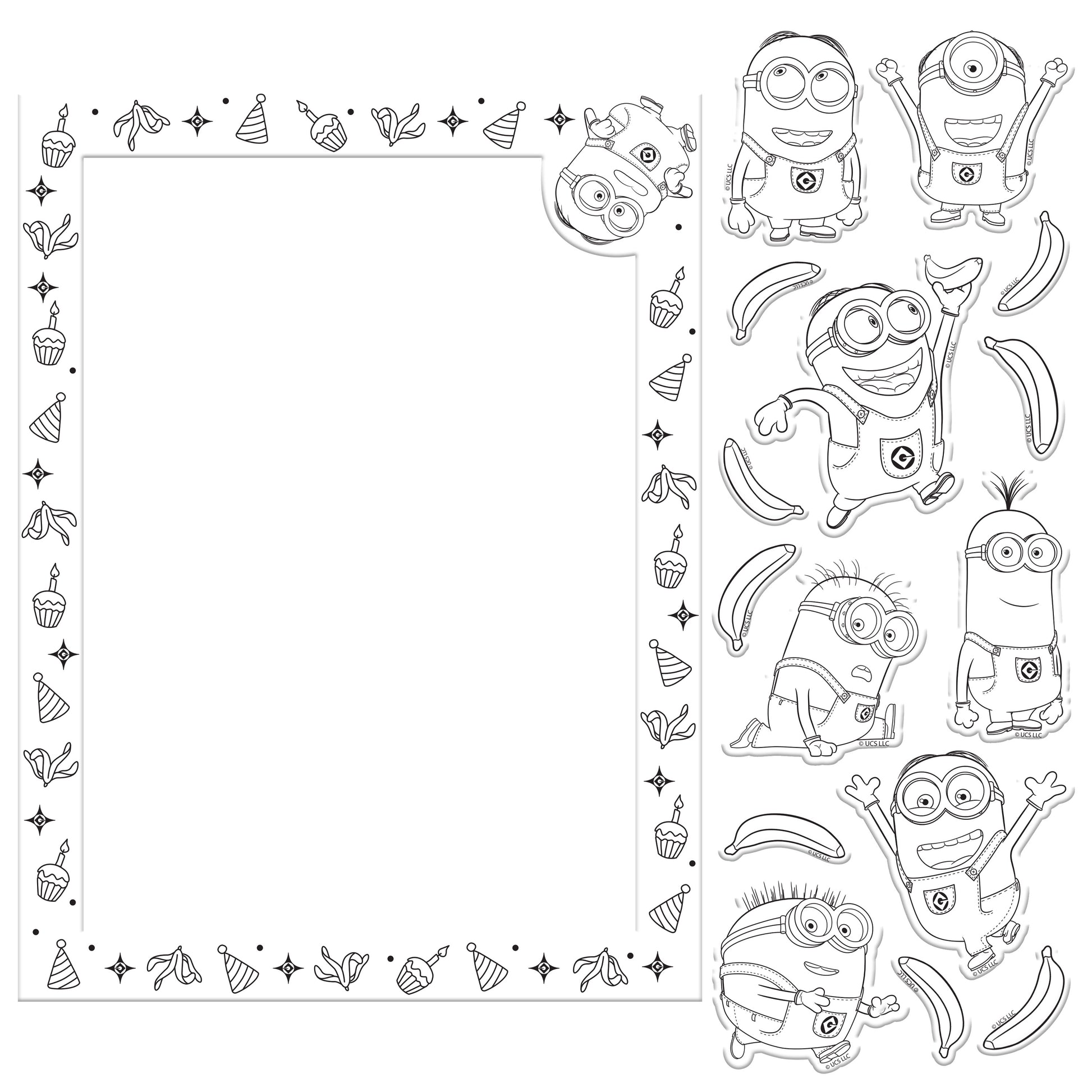 White Smoke Colour Me Magnets - Minions Kids Craft Kits