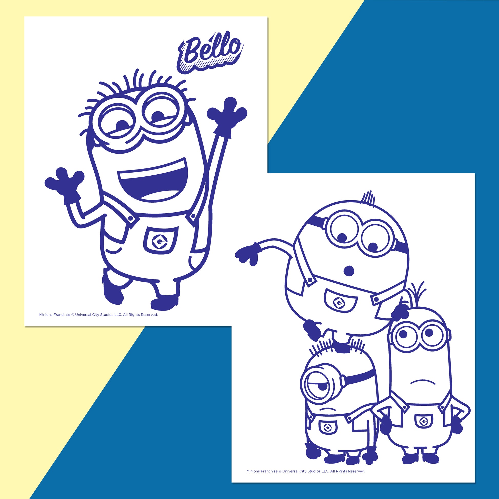 White Smoke Colour Me Magnets - Minions Kids Craft Kits