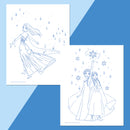 White Smoke Colour Me Magnets - Frozen Kids Craft Kits