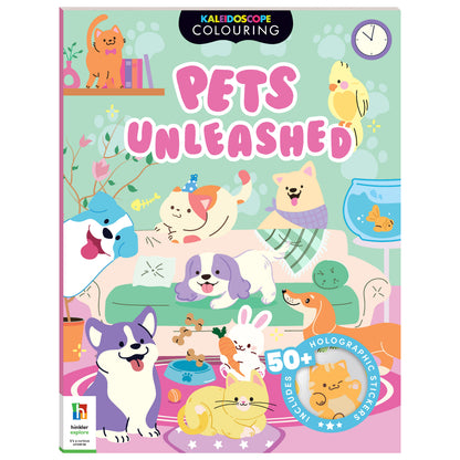 Gray Kaleidoscope Sticker Colouring - Pets Unleashed Kids Craft Kits