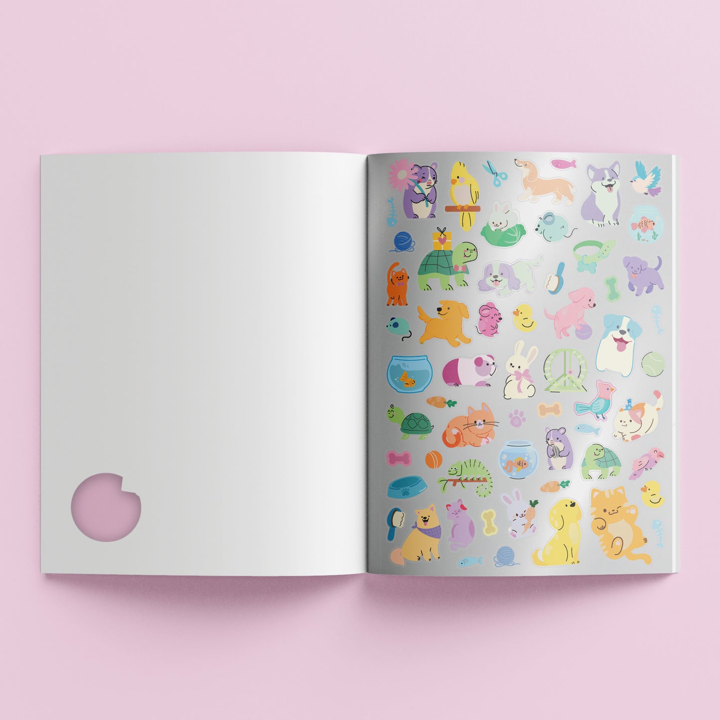 Light Gray Kaleidoscope Sticker Colouring - Pets Unleashed Kids Craft Kits