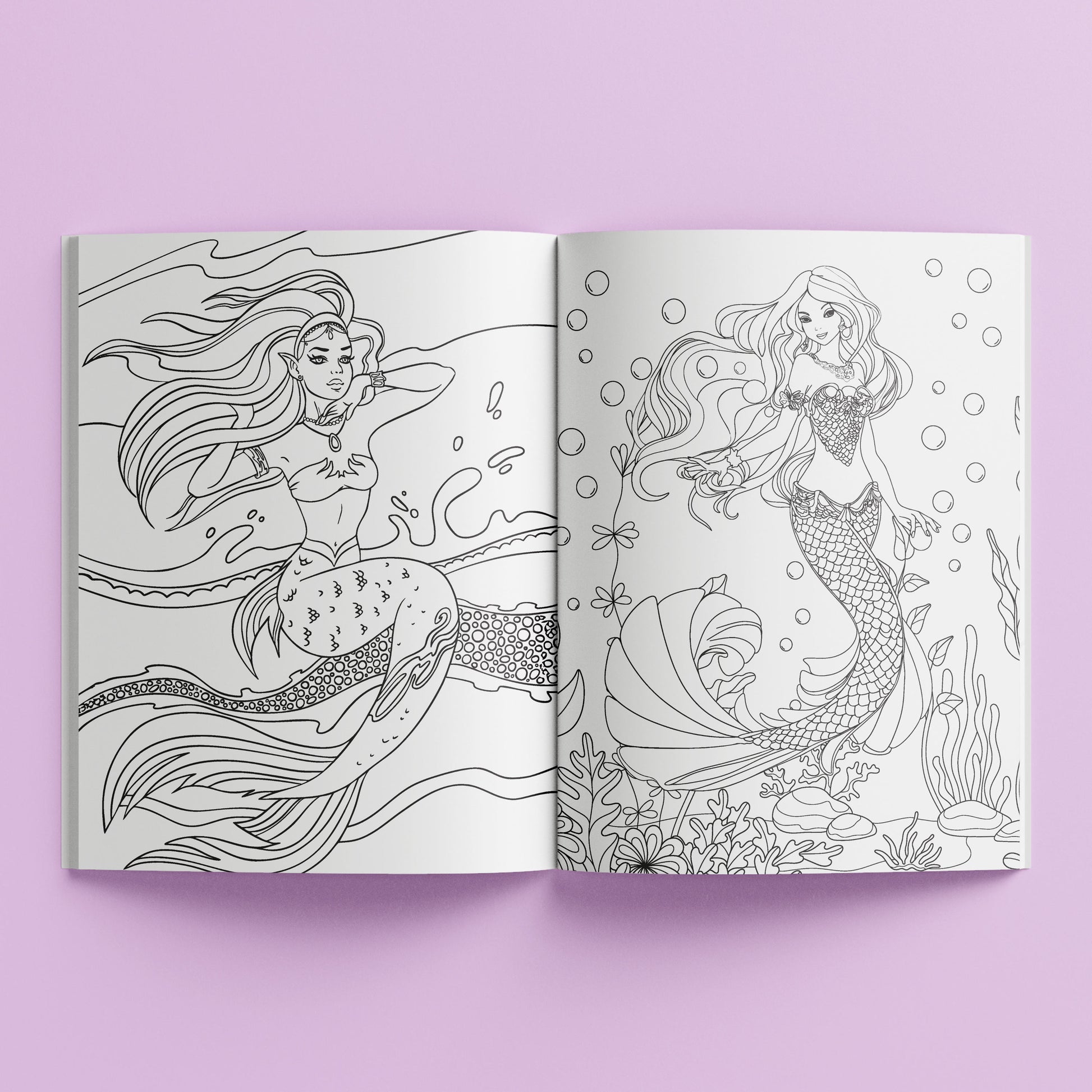 Gray Kaleidoscope Sticker Colouring - Mermaid Tales Kids Craft Kits