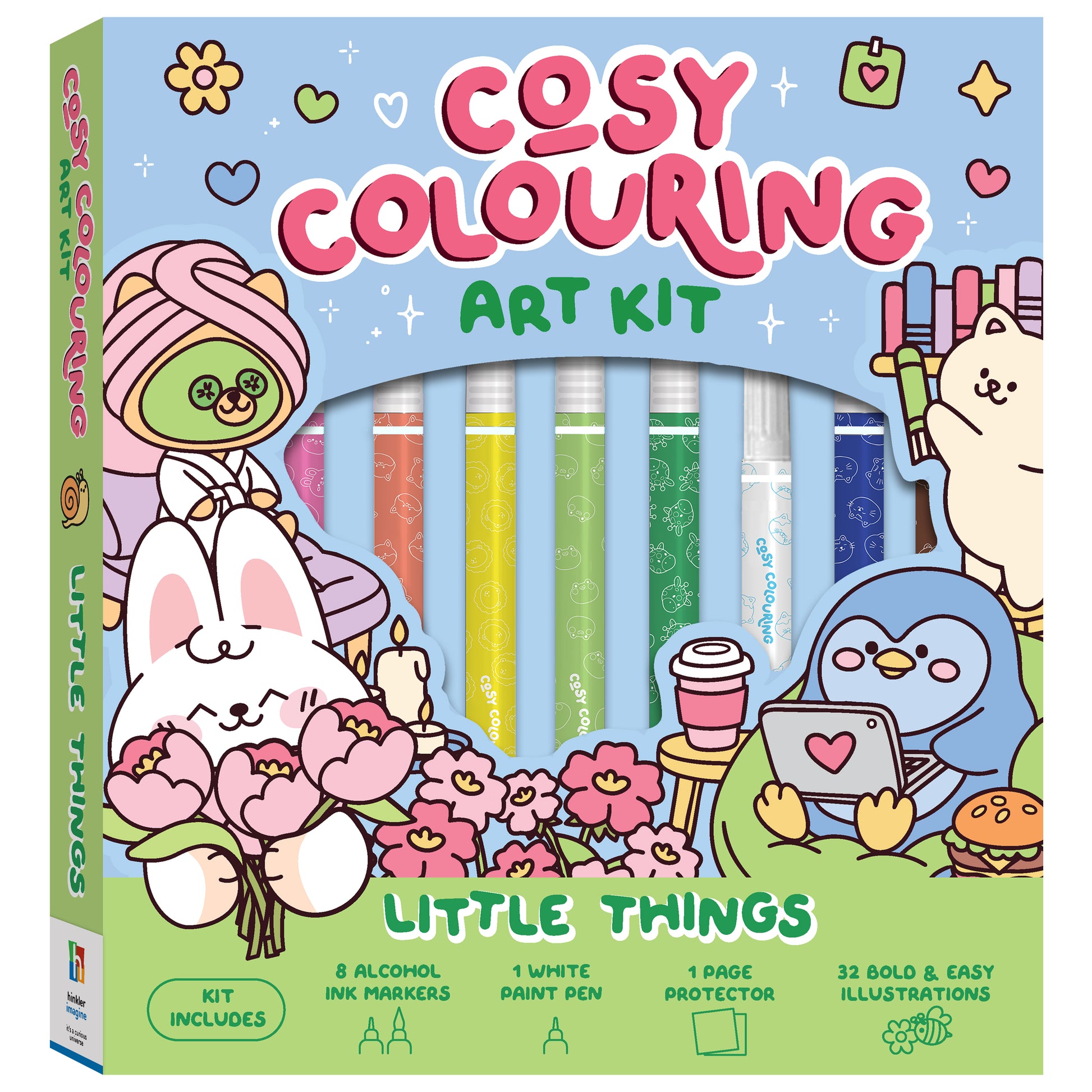 Dark Khaki Cosy Colouring Art Kit - Little Things Kids Craft Kits