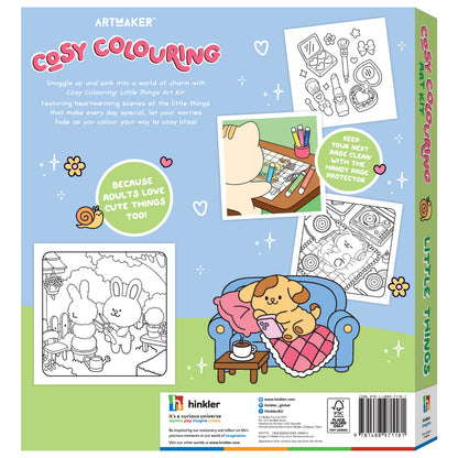 Light Steel Blue Cosy Colouring Art Kit - Little Things Kids Craft Kits