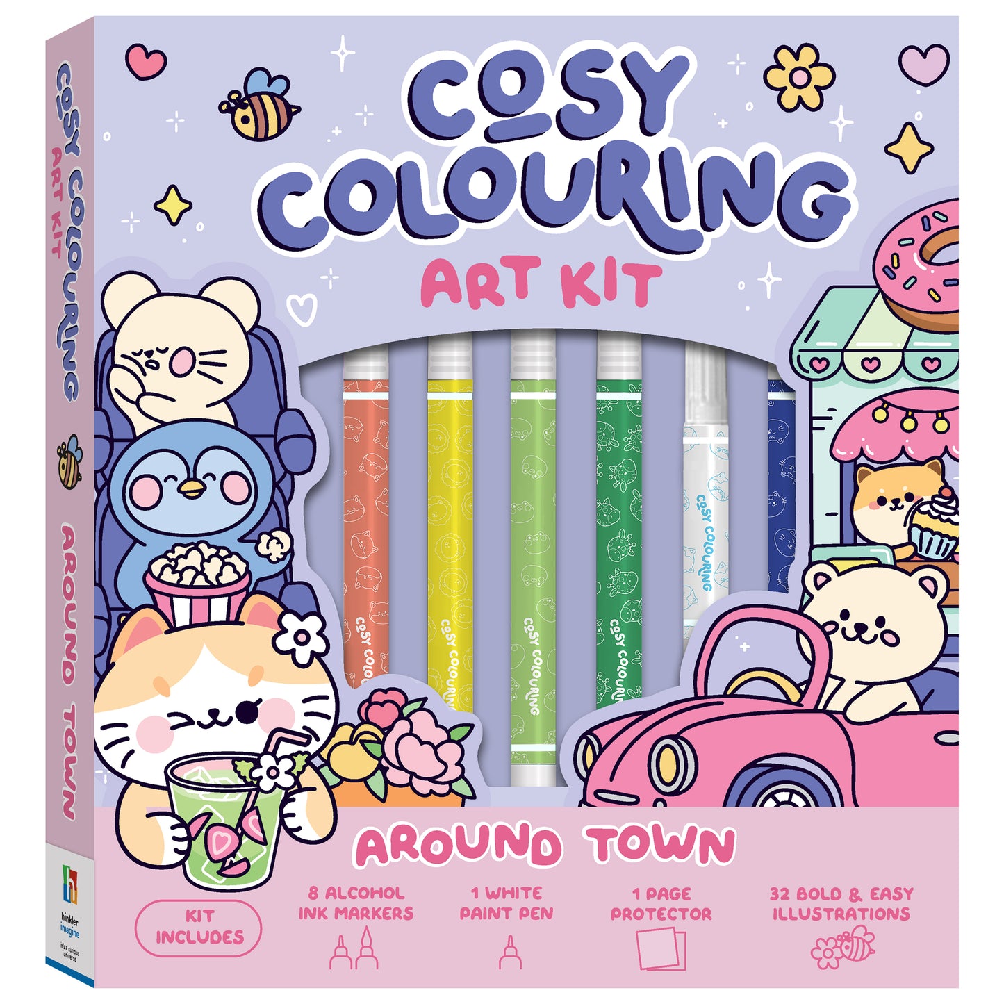 Thistle Cosy Colouring Art Kit - Around Town Kids Craft Kits