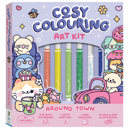 Thistle Cosy Colouring Art Kit - Around Town Kids Craft Kits