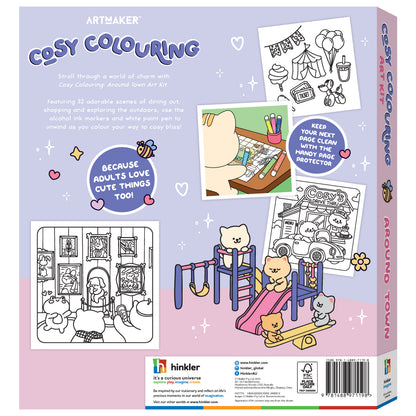 Thistle Cosy Colouring Art Kit - Around Town Kids Craft Kits
