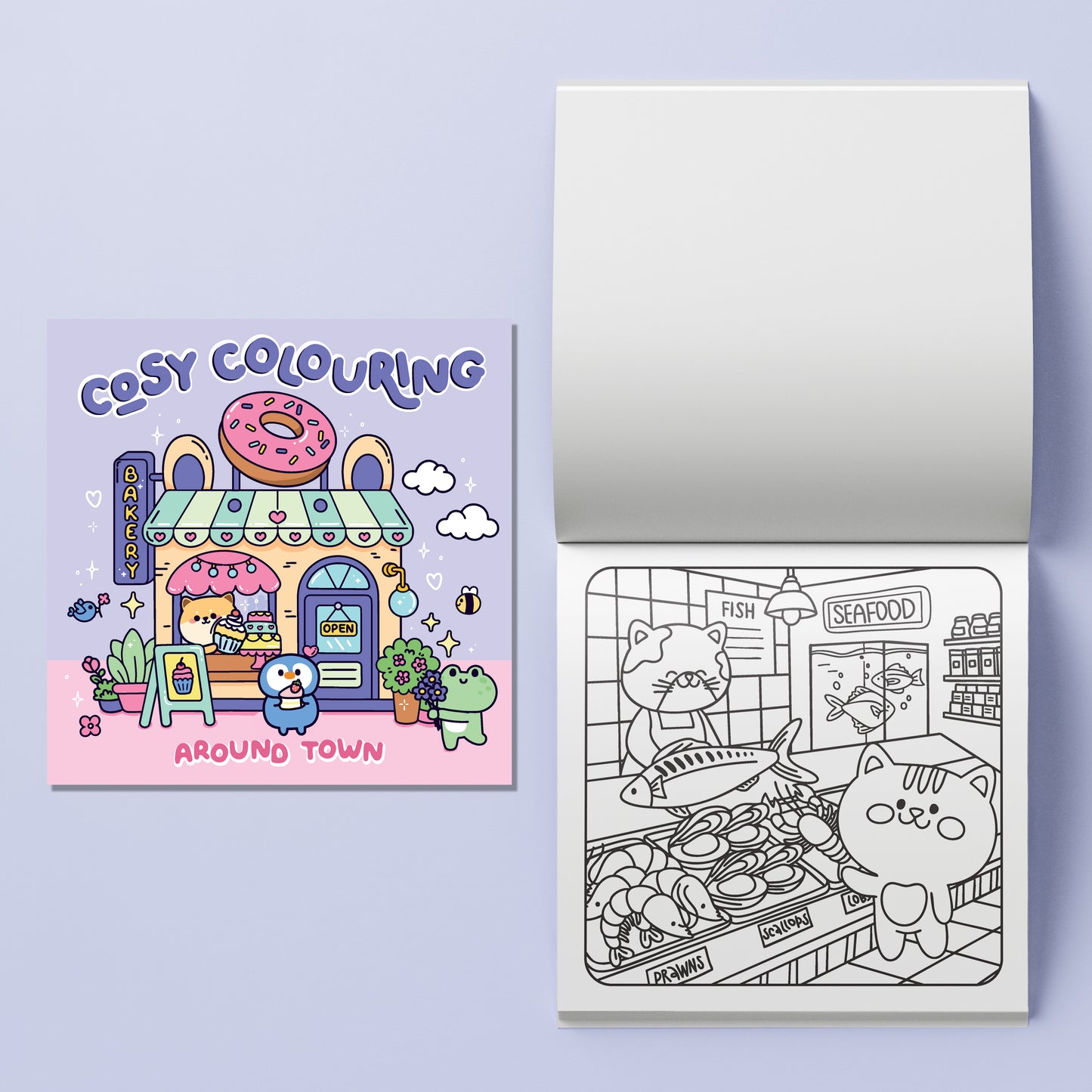 Lavender Cosy Colouring Art Kit - Around Town Kids Craft Kits