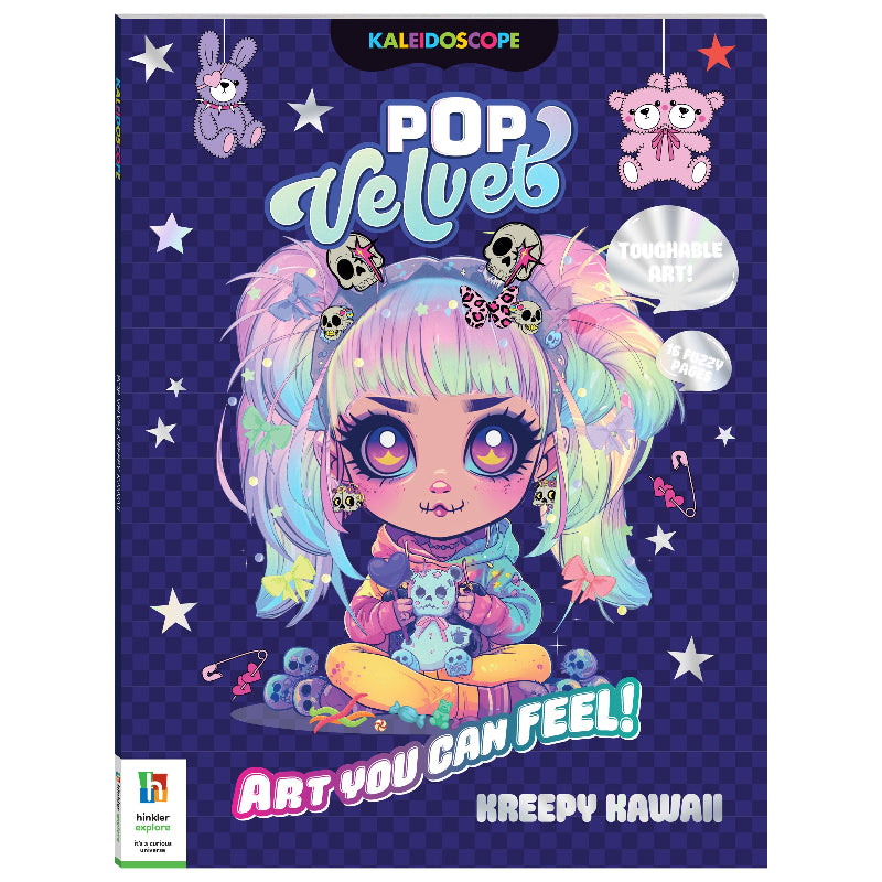Midnight Blue Kaleidoscope Pop Velvet Colouring Kit, Kreep Kawaii Halloween