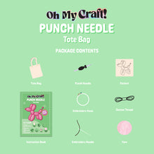 Pale Green Oh My Craft Punch Needle Tote Bag Kit Sewing