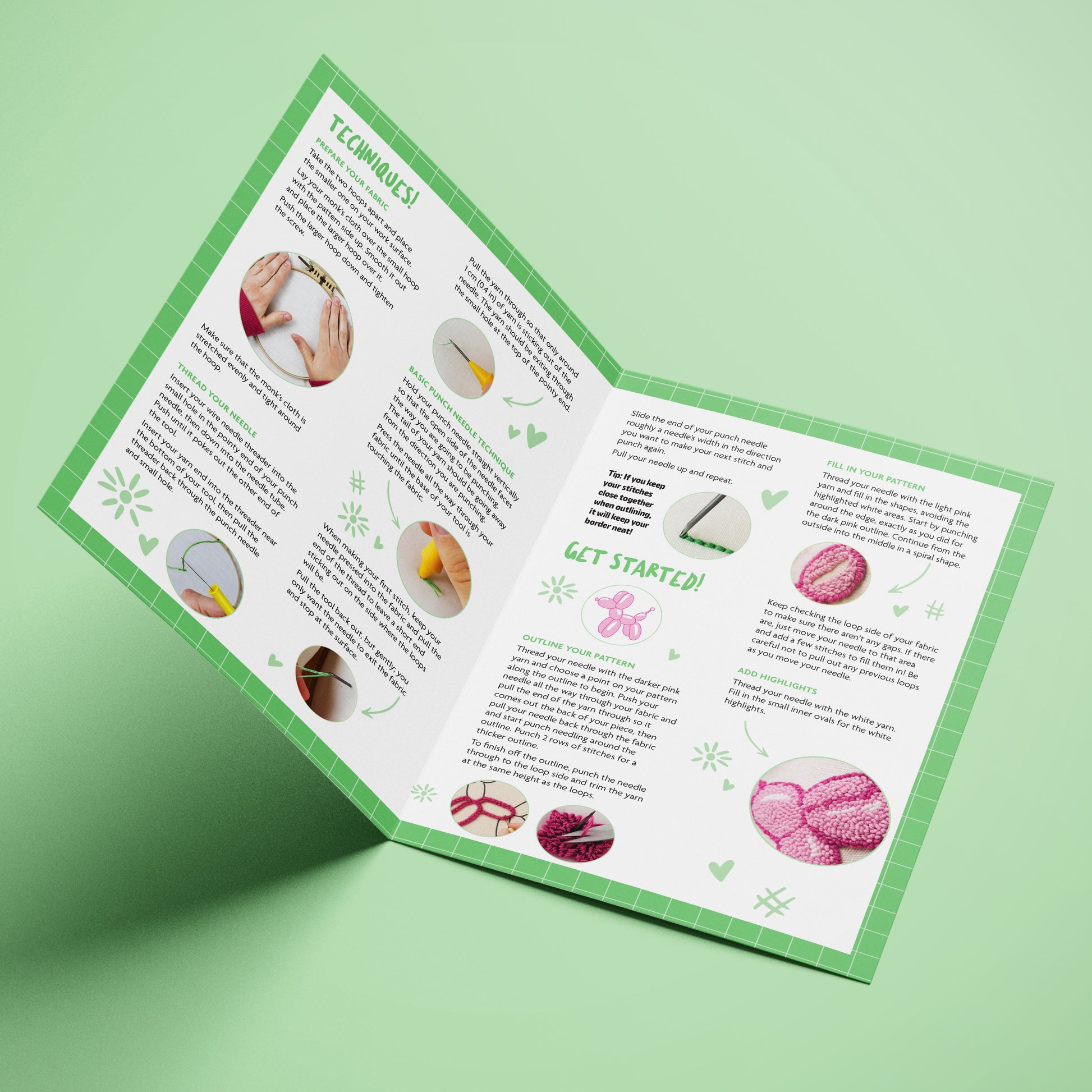 Gray Oh My Craft Punch Needle Tote Bag Kit Sewing