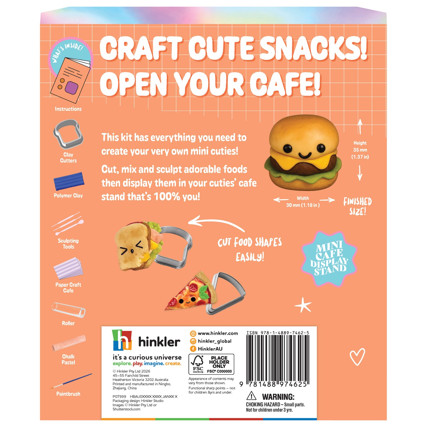 Light Salmon Oh My Craft Mini Cuties Clay Stamps Kit Clay