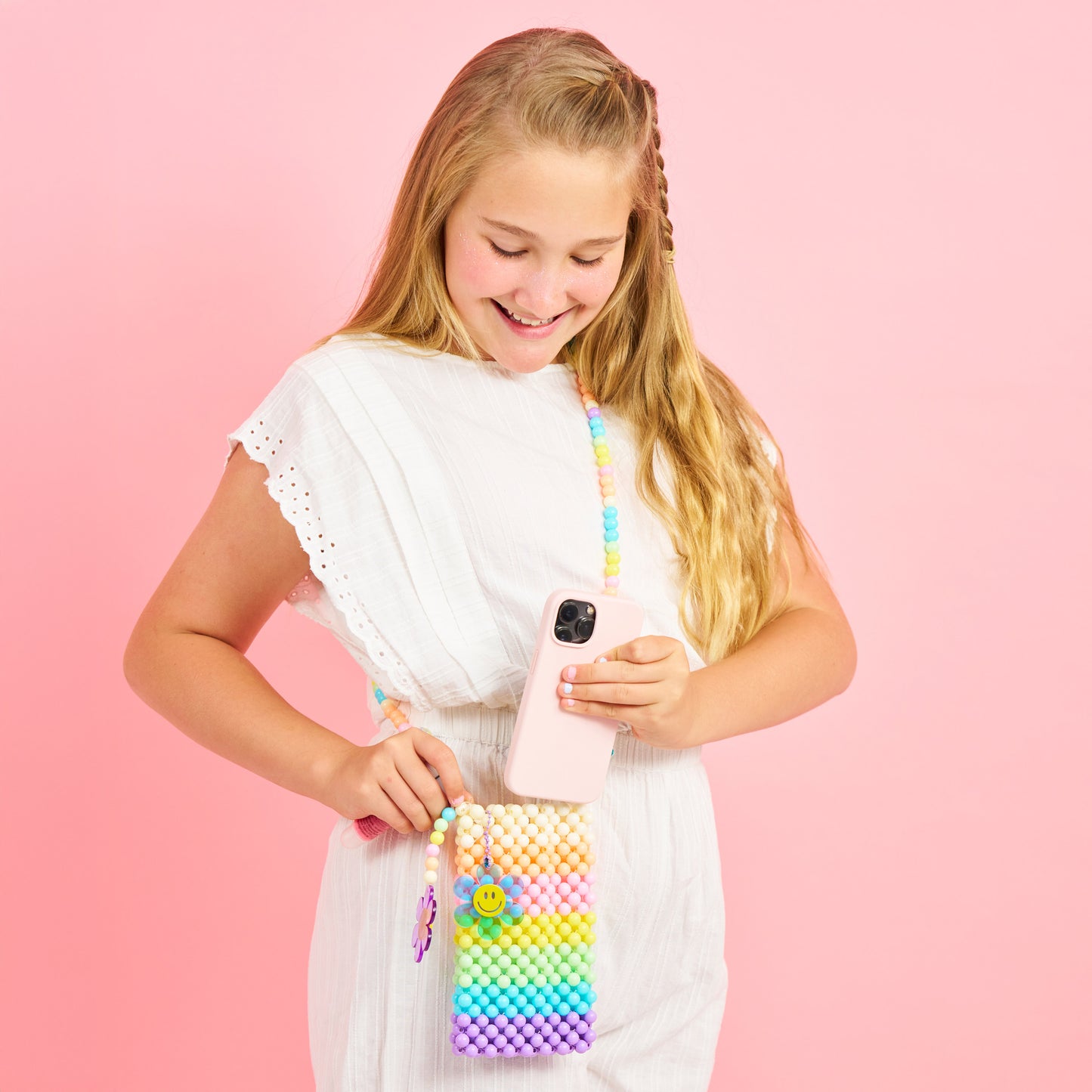 Pink Oh My Craft Phone Pouch Beading Kit Beading