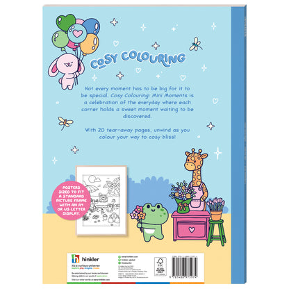 Light Blue Cosy Colouring Poster Art - Mini Moments Kids Craft Kits