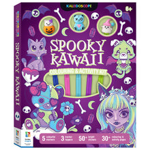 Dark Slate Blue Kaleidoscope Colouring Kit, Spooky Kawaii Halloween