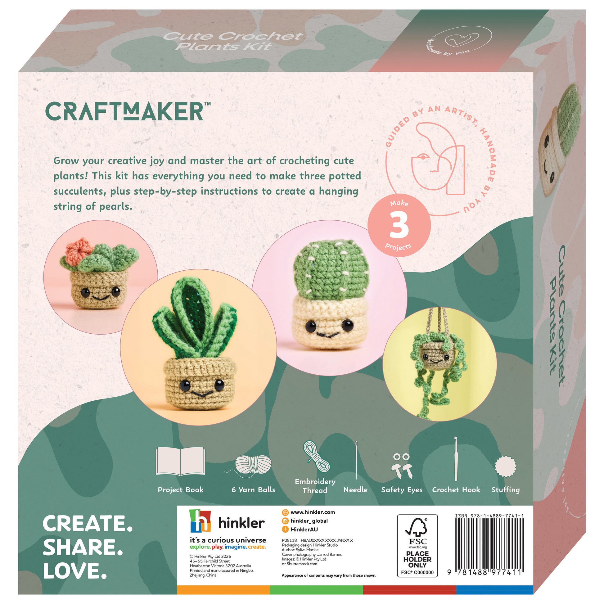 Misty Rose Craft Maker Cute Crochet Plants Kit Crochet