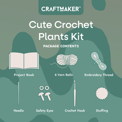 Cadet Blue Craft Maker Cute Crochet Plants Kit Crochet