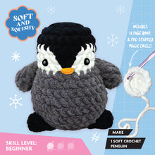Powder Blue Oh My Craft Midi Crochet Plushie - Pete Penguin Crochet