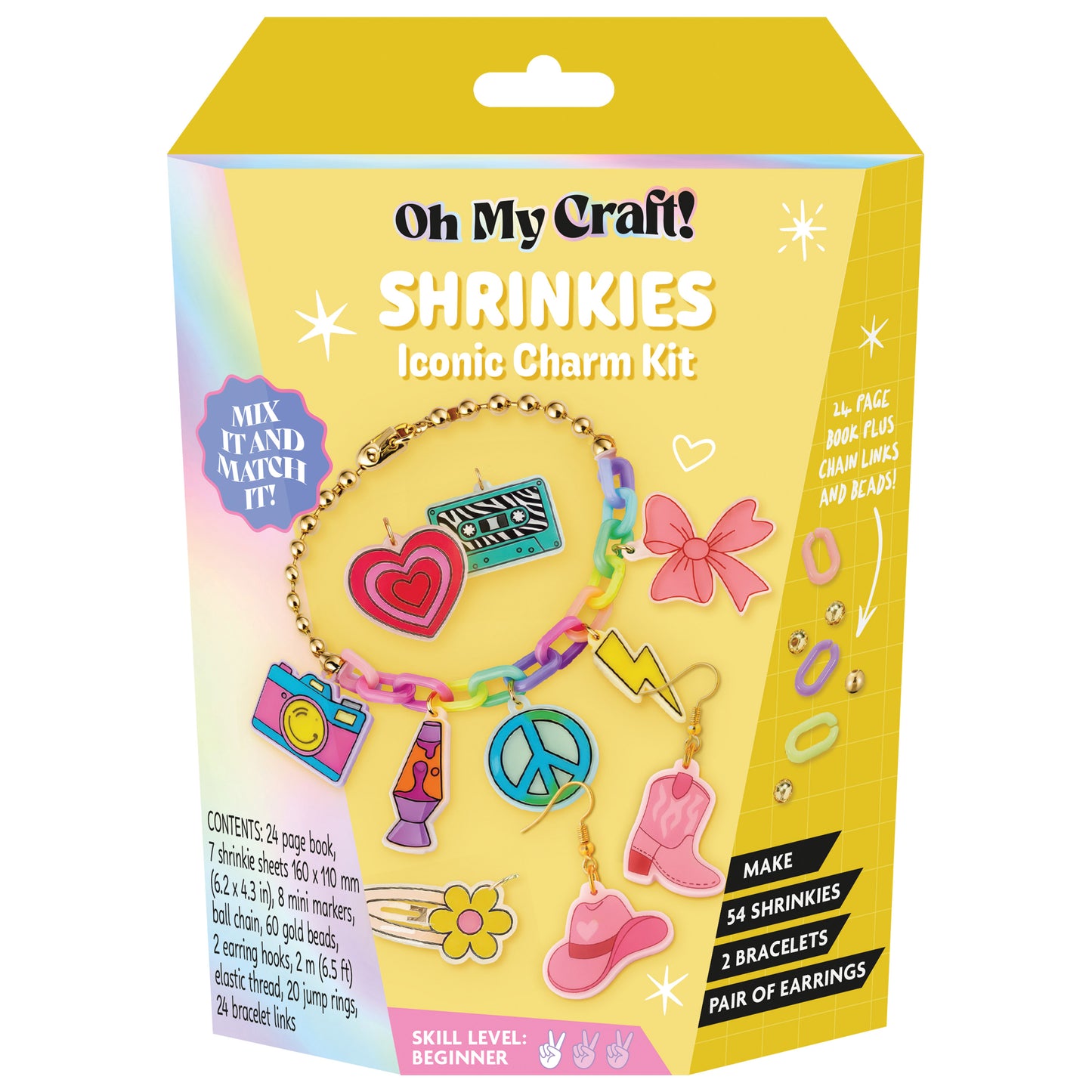 Light Goldenrod Oh My Craft Shrinkies Iconic Charms Kit
