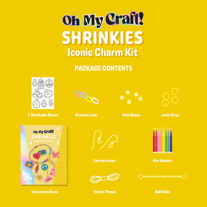 Gold Oh My Craft Shrinkies Iconic Charms Kit
