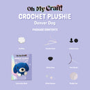 Light Steel Blue Oh My Craft Midi Crochet Plushie - Denver Dog Crochet