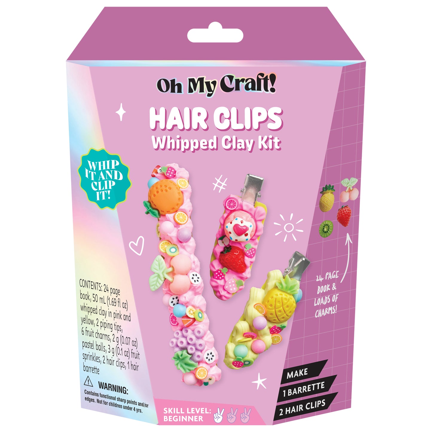 Plum Oh My Craft Hair Clips Whipped Clay Kit Clay