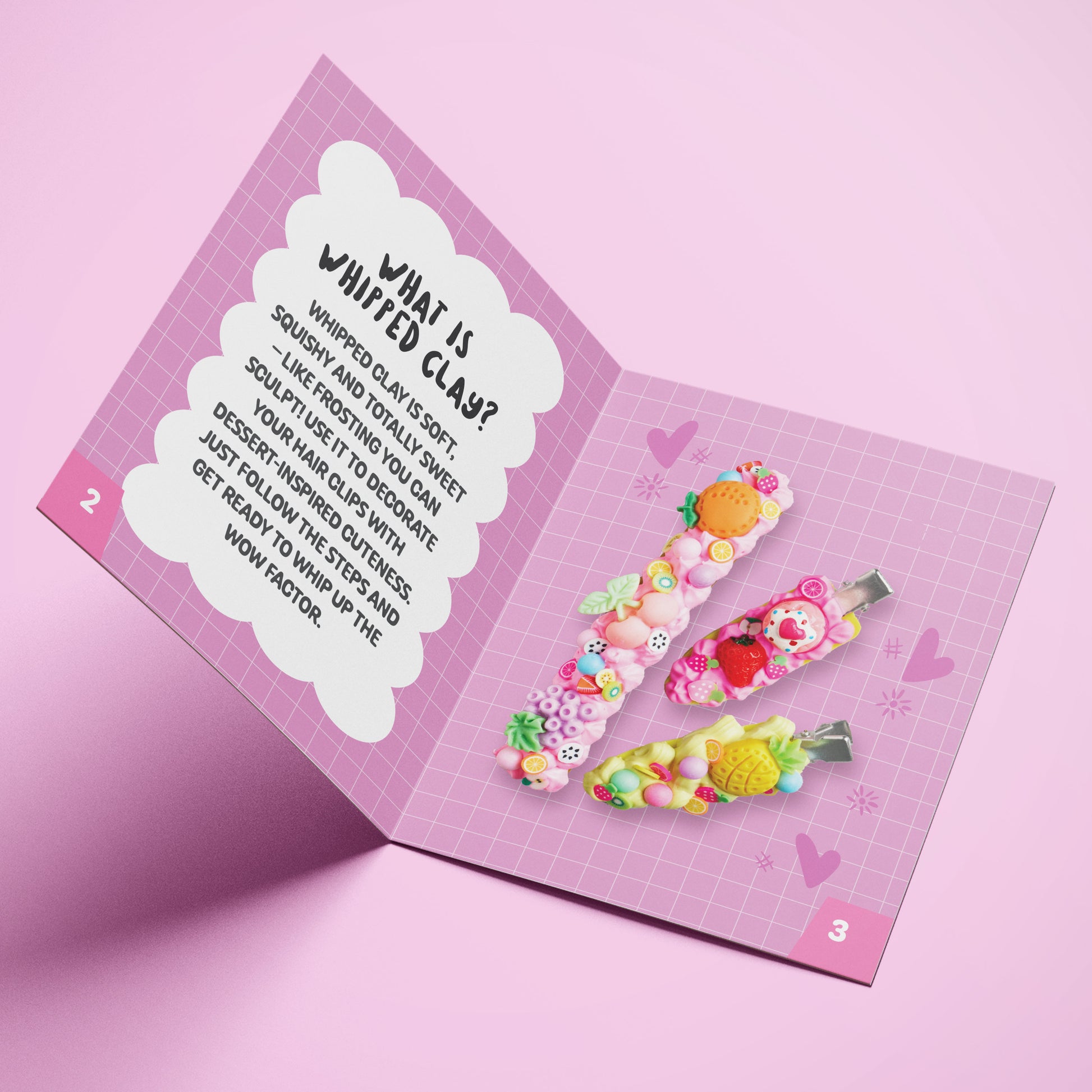 Misty Rose Oh My Craft Hair Clips Whipped Clay Kit Clay