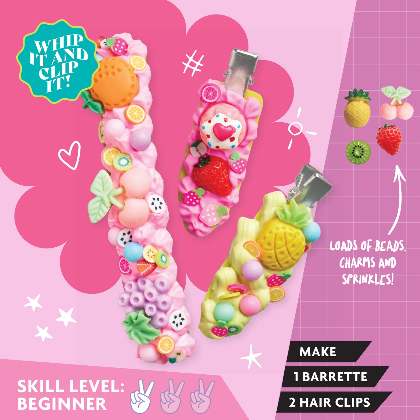Misty Rose Oh My Craft Hair Clips Whipped Clay Kit Clay