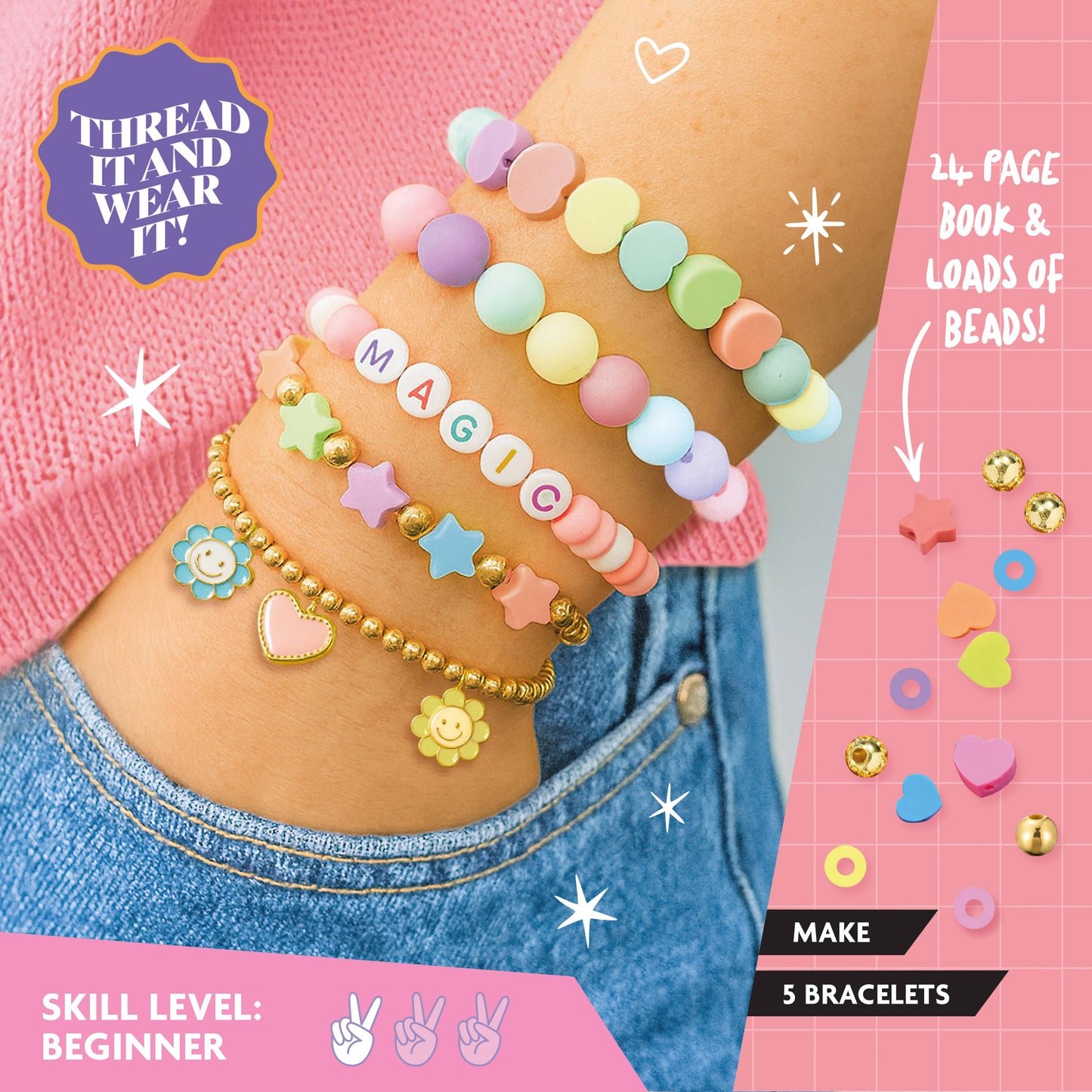 Dark Salmon Oh My Craft Pastel Bracelets Style Kit