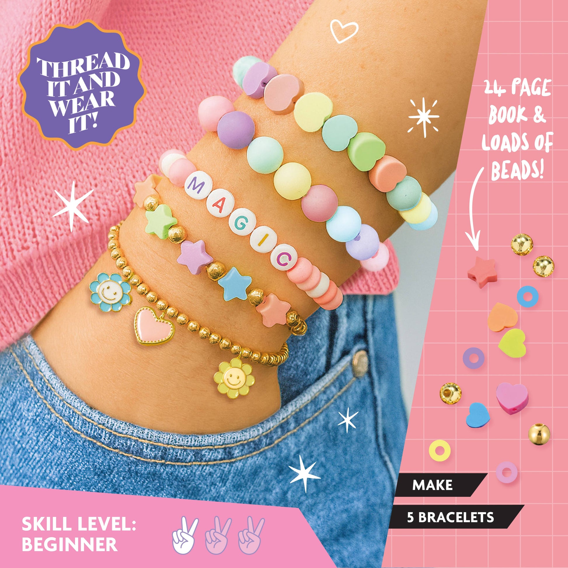 Dark Salmon Oh My Craft Pastel Bracelets Style Kit