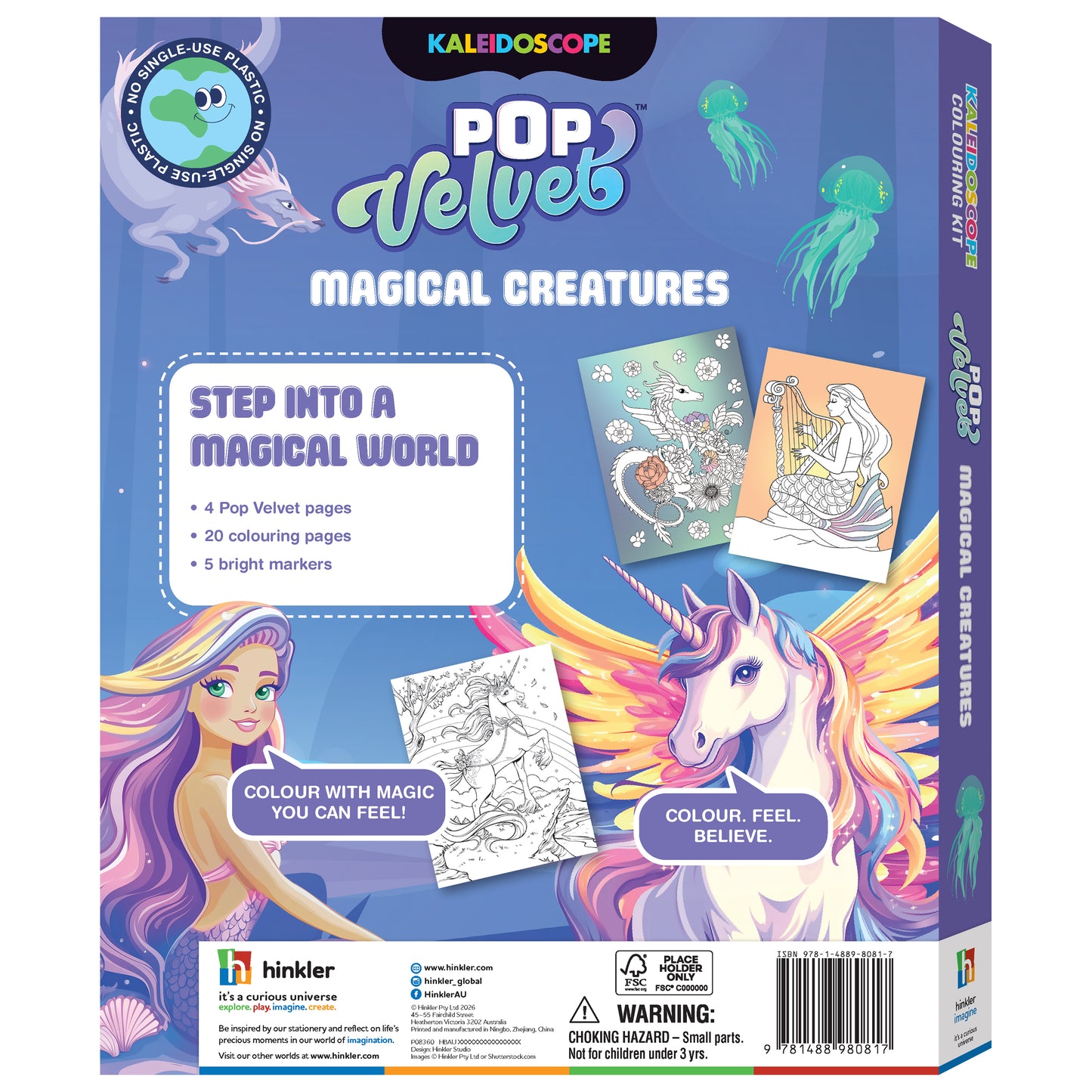 White Smoke Kaleidoscope Pop Velvet Colour Mythical Kit Kids Craft Kits