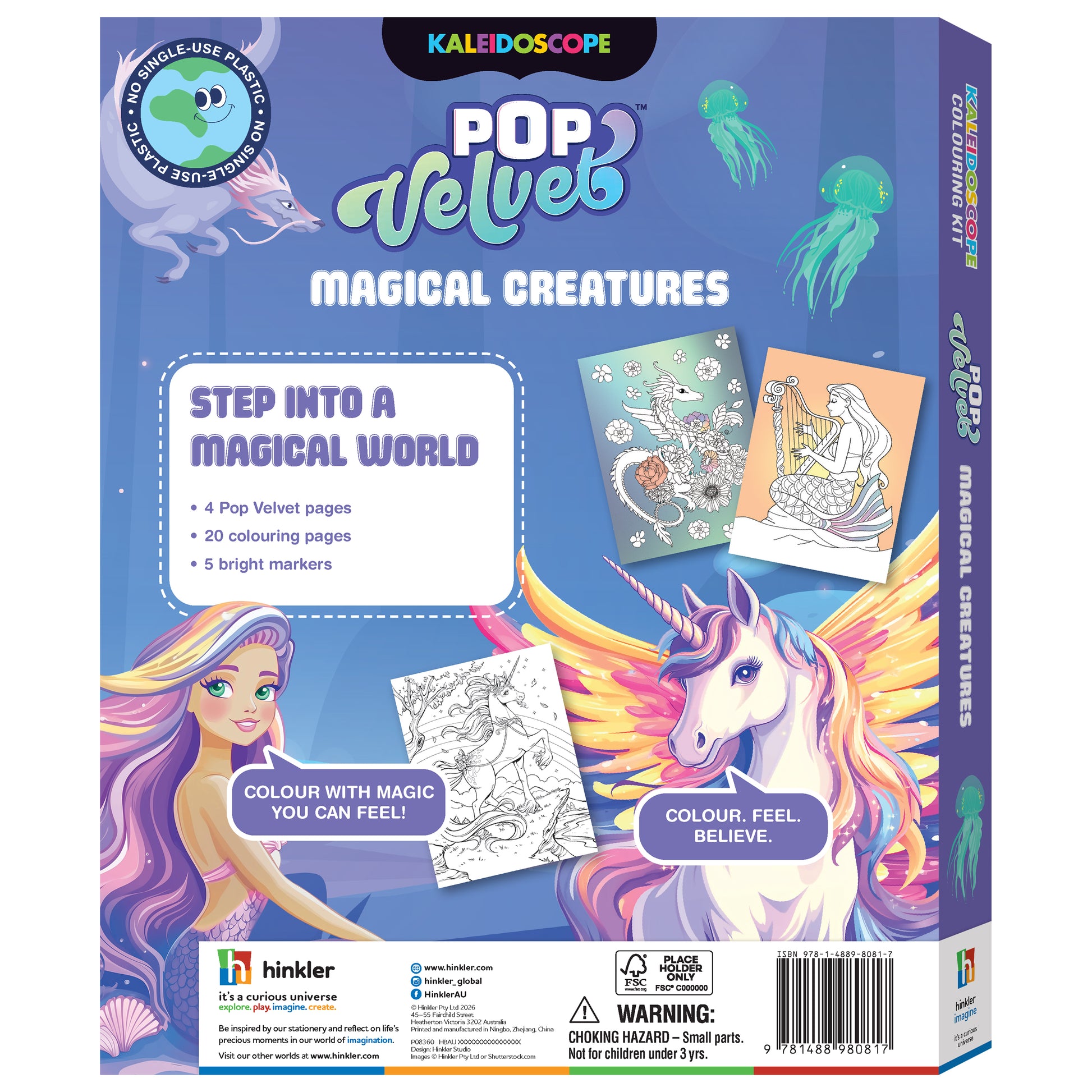 White Smoke Kaleidoscope Pop Velvet Colour Mythical Kit Kids Craft Kits