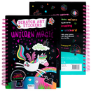 Black Unicorn Magic Scratch Art in racks Kids Activities