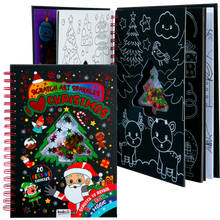 Black Scratch Art Sparkles I Love Christmas Activity Book Kids Activities