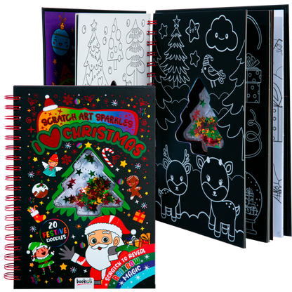 Black Scratch Art Sparkles I Love Christmas Activity Book Kids Activities
