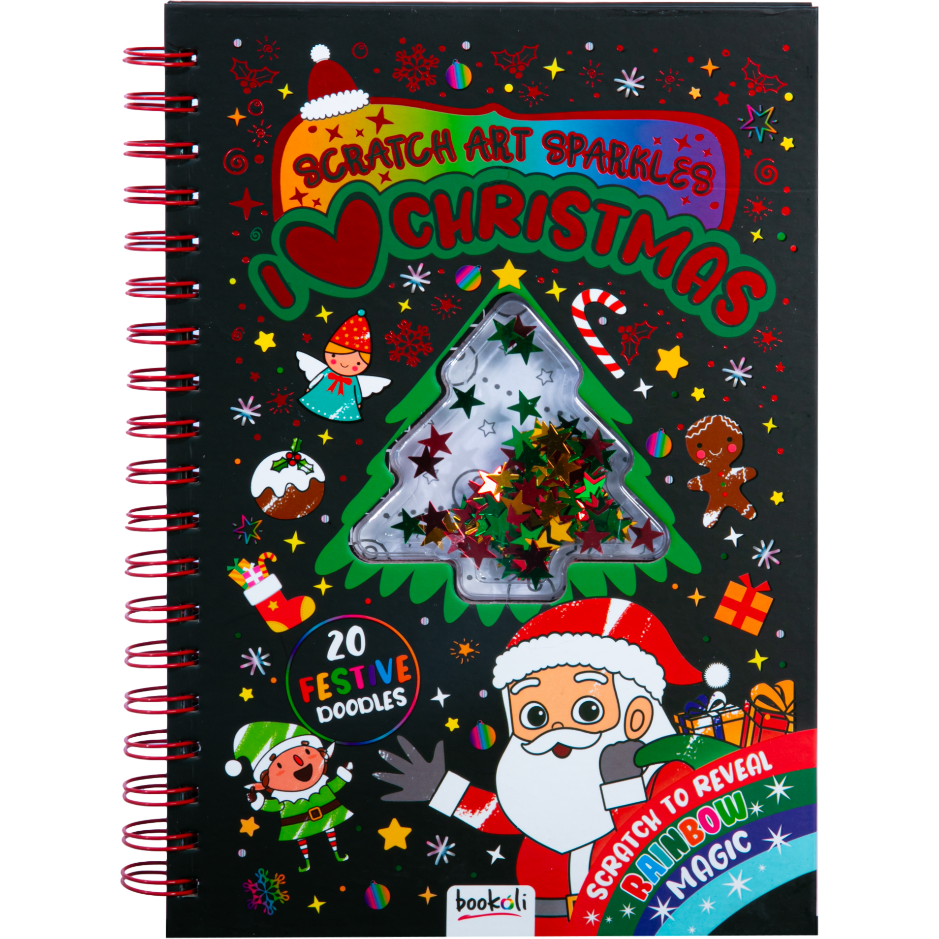 Light Coral Scratch Art Sparkles I Love Christmas Activity Book Kids Activities