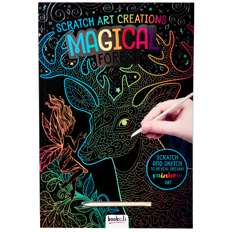 Tan Scratch Art Creations: Magical Forest Colour & Activity