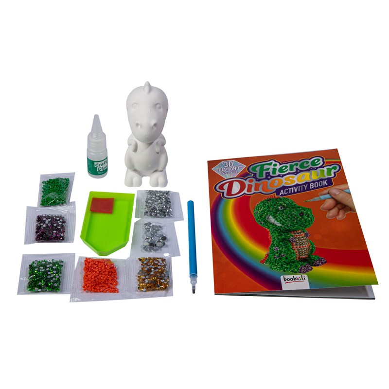 Dark Gray Fierce Dinosaur: 3D Diamond Studio Kids Kits