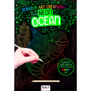 Tan Scratch Art Creations: Neon Ocean Colour & Activity