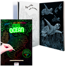 Black Scratch Art Creations: Neon Ocean Colour & Activity