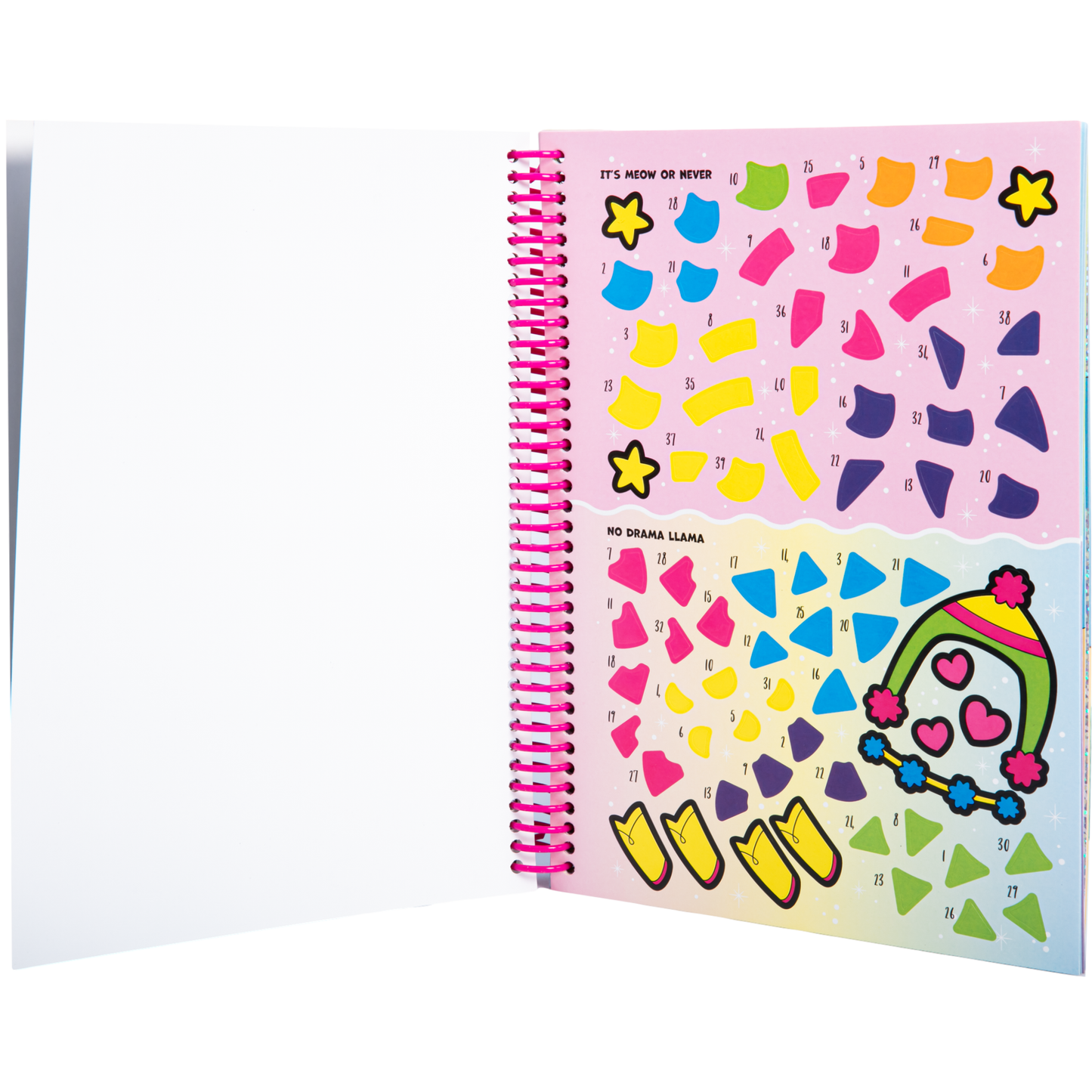 White Smoke Sticker by Numbers: Cute Animals Colour & Activity