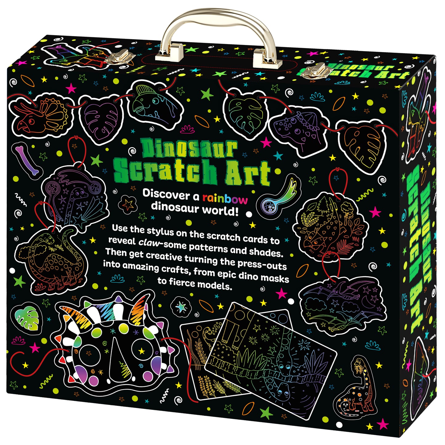 Black Ultimate Scratch Art - Dinosaur Kids Craft Kits