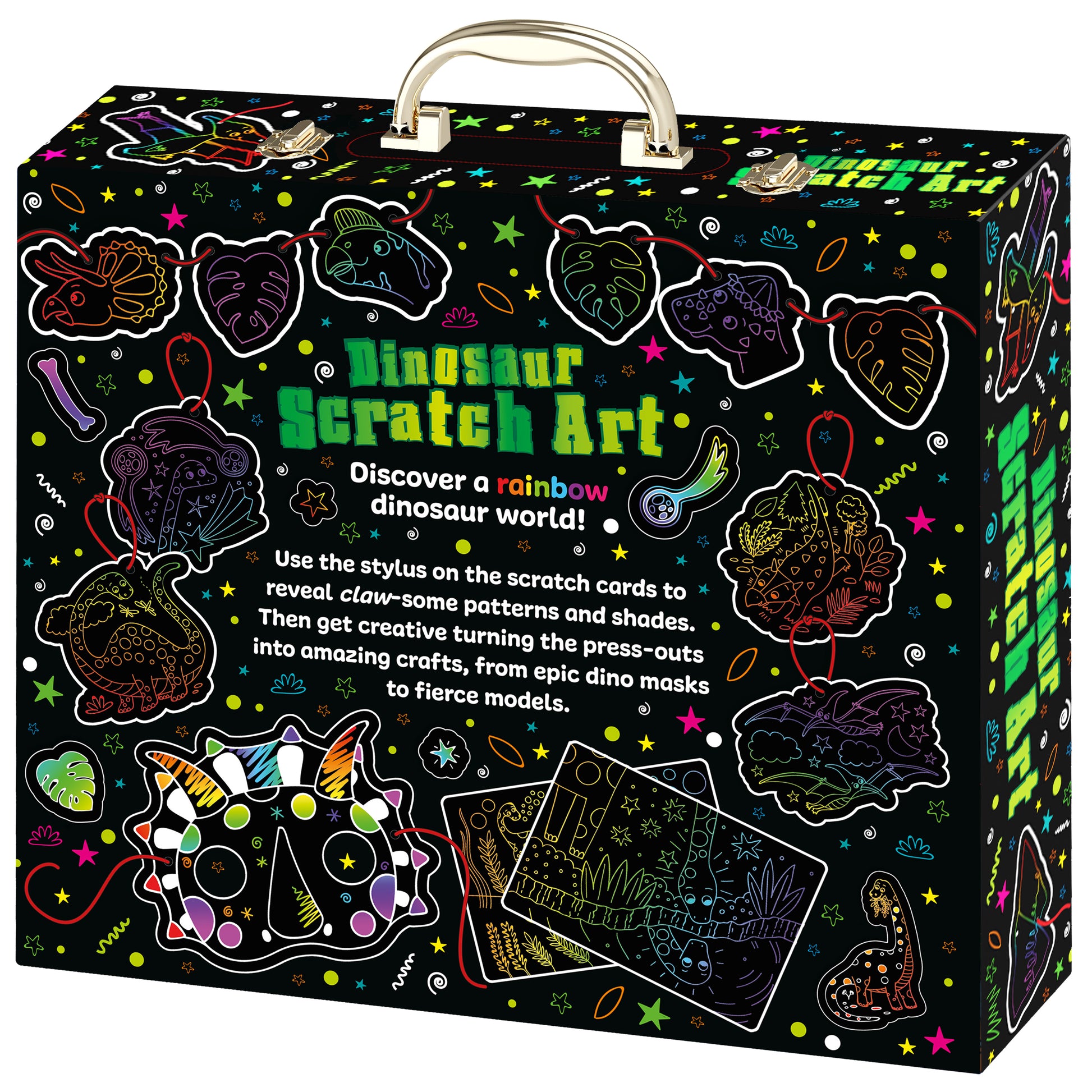 Black Ultimate Scratch Art - Dinosaur Kids Craft Kits
